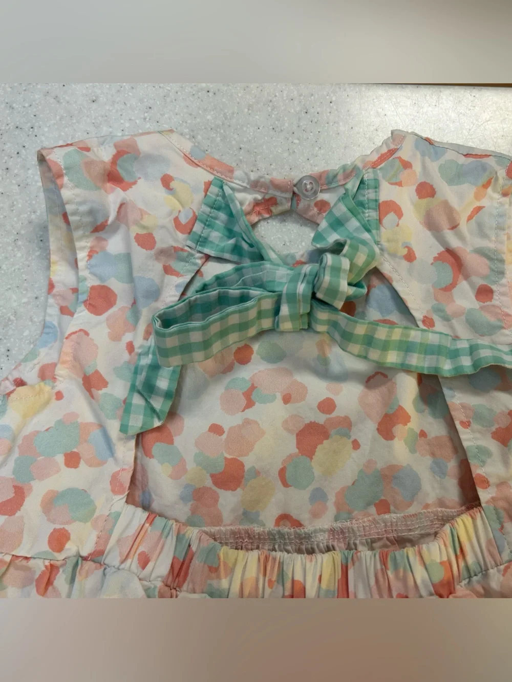 Stitchy Fish Girls Floral Tiered Dress Pink Green Size 4T
